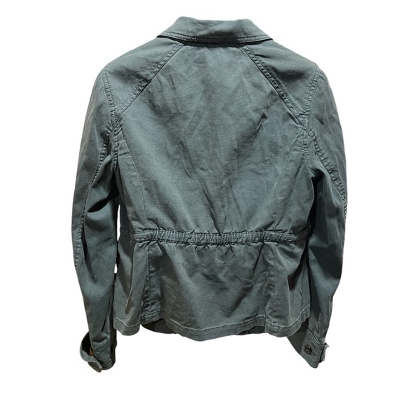 ANTHROPOLOGIE ~ Hei Hei Women’s Dark Green Utility Jacket with Waist Drawstring - Picture 3 of 11